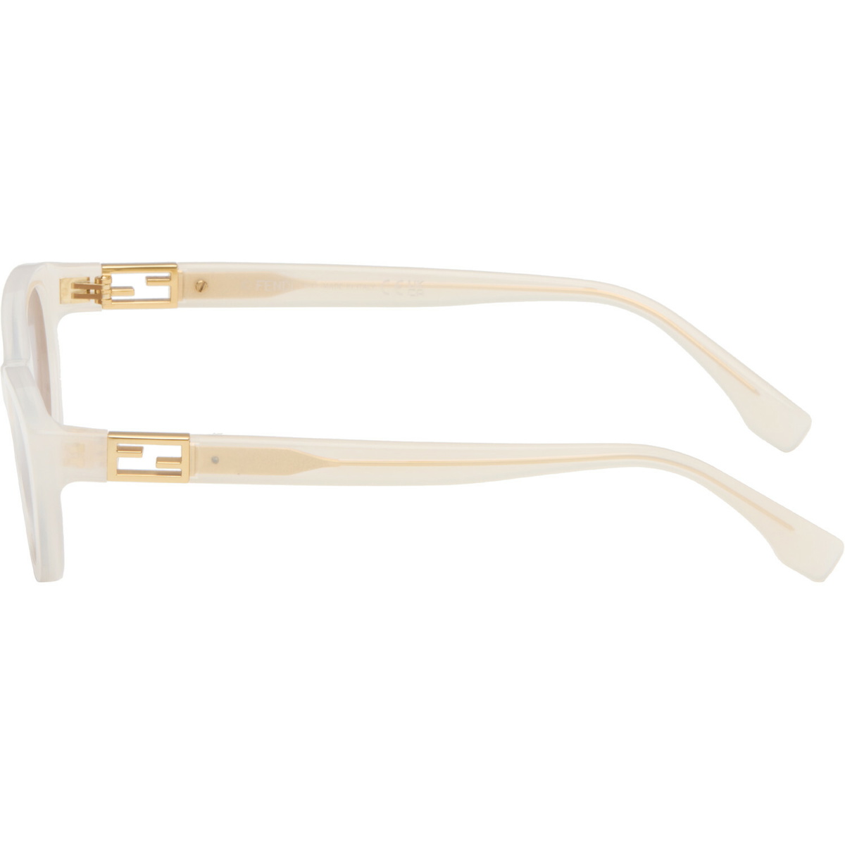 Fendi White Baguette Sunglasses