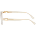 Fendi White Baguette Sunglasses