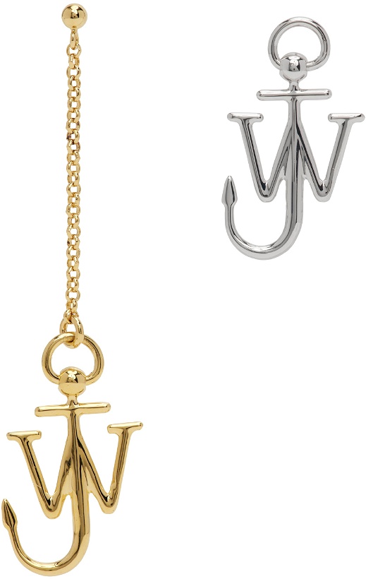 Photo: JW Anderson Gold & Silver Asymmetric Anchor Earrings