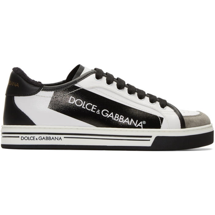 Photo: Dolce and Gabbana Black and White Logo Sneakers