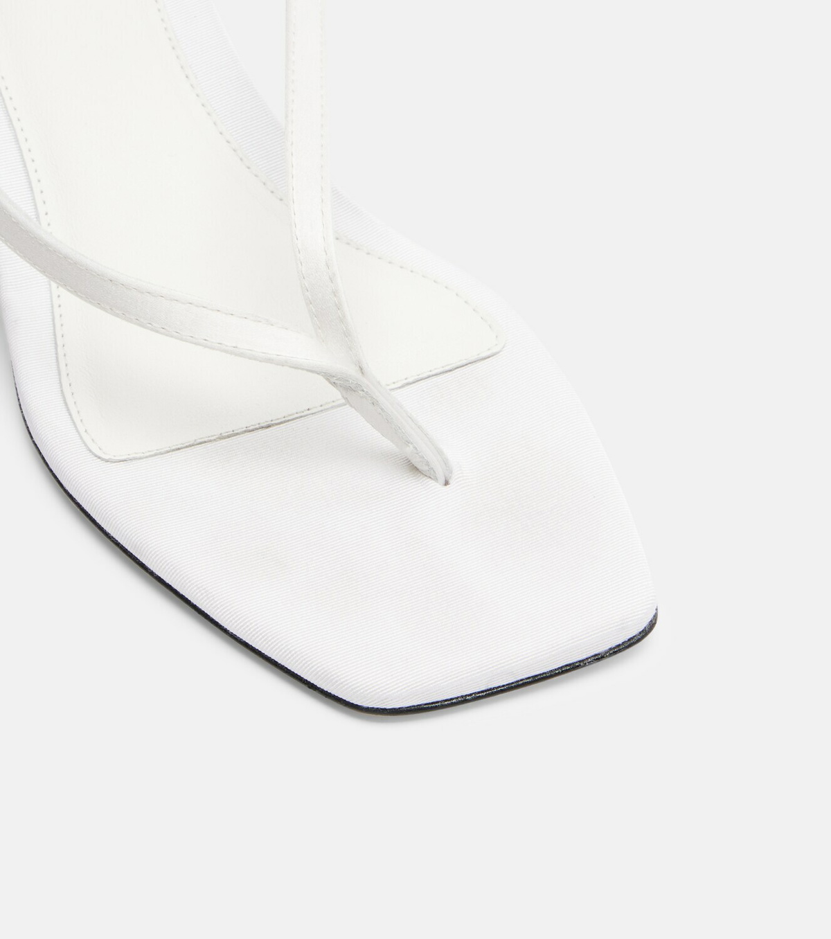Toteme Floral-appliqué satin slingback sandals