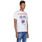 Dsquared2 White Dean and Dan Psychedelic Sunnies T-Shirt
