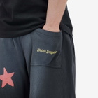Palm Angels Men's Paradise Palm Sweat Pants in Black/Yellow