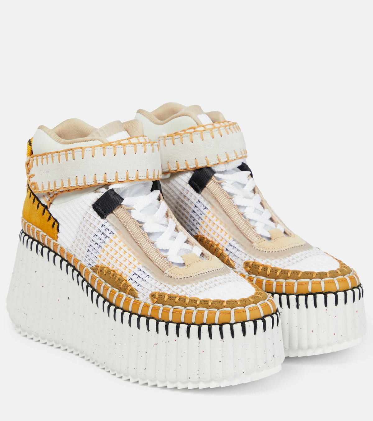 Chloe - Nama mesh high-top sneakers