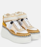 Chloe - Nama mesh high-top sneakers