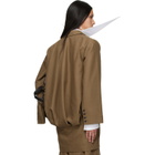 EGONlab Brown Curved Vent Blazer
