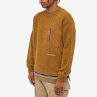 And Wander Men's Shetland Wool Crew Knit in Camel