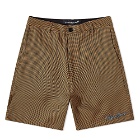 Noon Goons Men's Banned Houndstooth Short in Brown