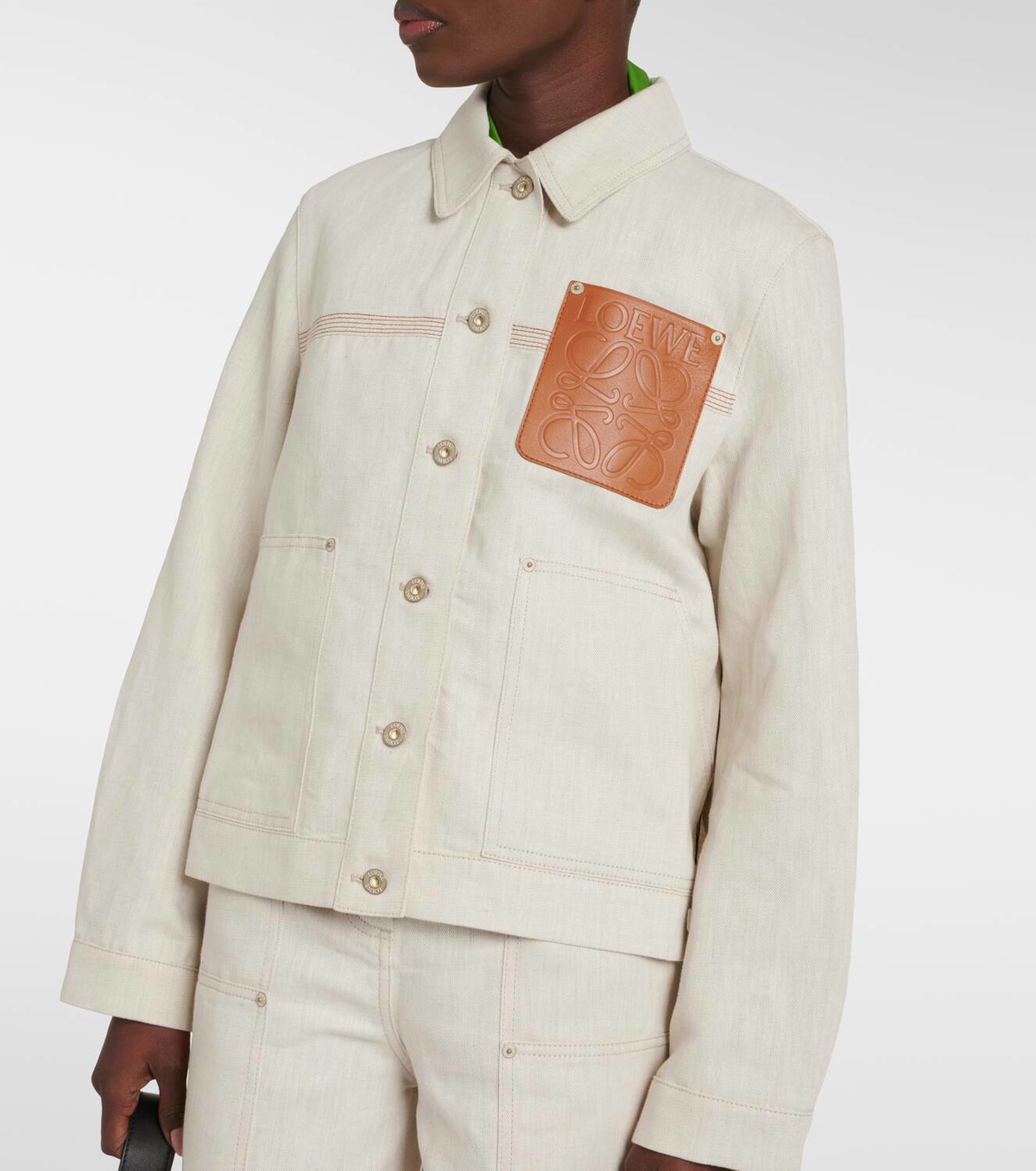 【LOEWE】 Cotton and linen jacket Loewe Cotton and linen jacket Loewe