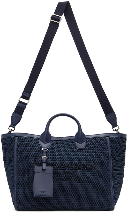 Photo: Dolce & Gabbana Navy Shopping Tote