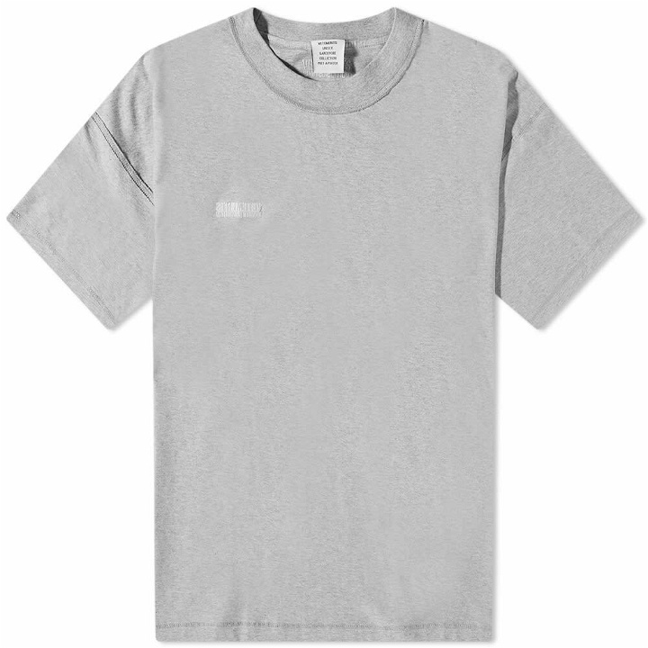 Photo: Vetements Men's Inside Out T-Shirt in Grey Melange