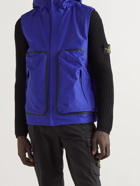 Stone Island - Logo-Embroidered Recycled Shell Hooded Gilet - Blue