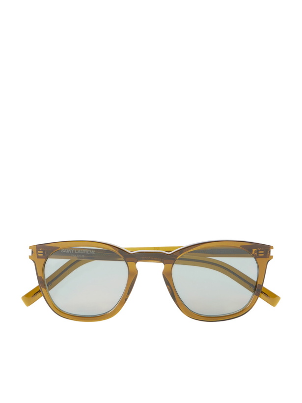 Photo: SAINT LAURENT - D-Frame Acetate Sunglasses - Green