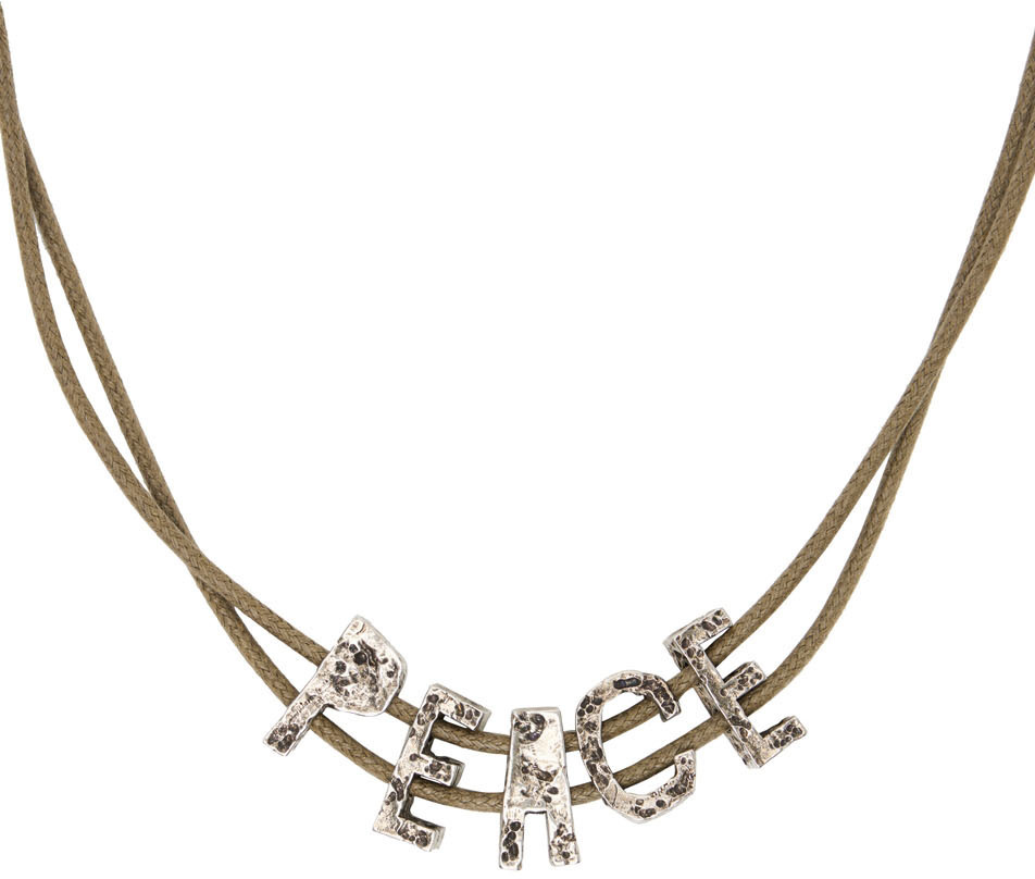 Acne Studios Green Peace Necklace Acne Studios