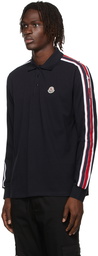 Moncler Cotton Logo Long Sleeve Polo