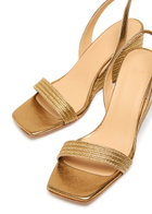 Castañer Barby Metallic Braided Wedge Espadrilles Gold