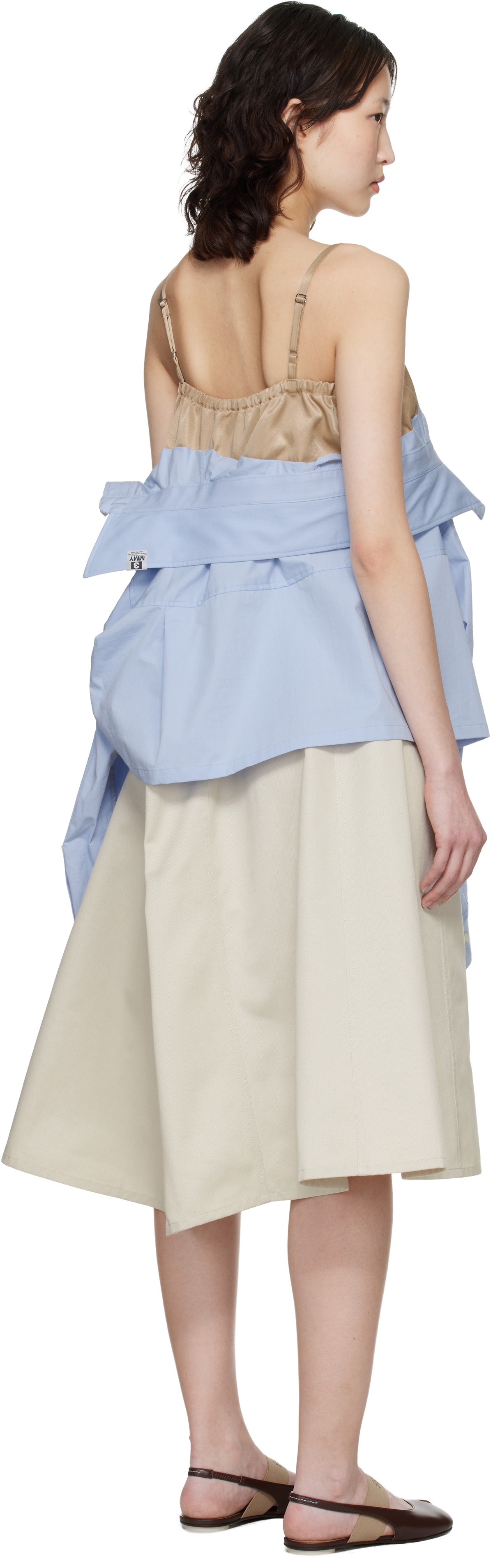 Maison MIHARA YASUHIRO Beige & Blue Shirts Combined Camisole
