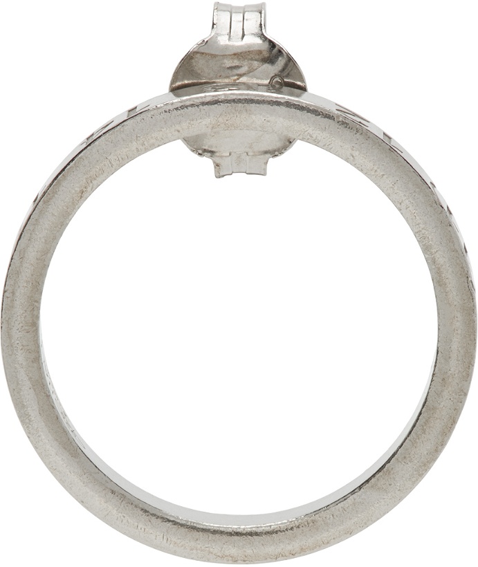 Photo: Maison Margiela Silver Circle Number Logo Single Earring