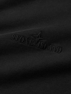 Stone Island - Logo-Embroidered Cotton-Jersey Hoodie - Black