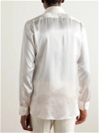 TOM FORD - Cutaway-Collar Silk-Satin Shirt - White