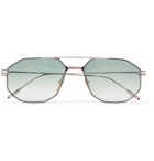 Jacques Marie Mage - Bandit Aviator-Style Titanium Sunglasses - Blue