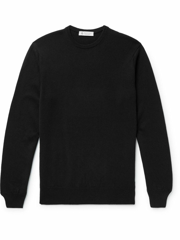 Photo: Piacenza Cashmere - Slim-Fit Cashmere Sweater - Black