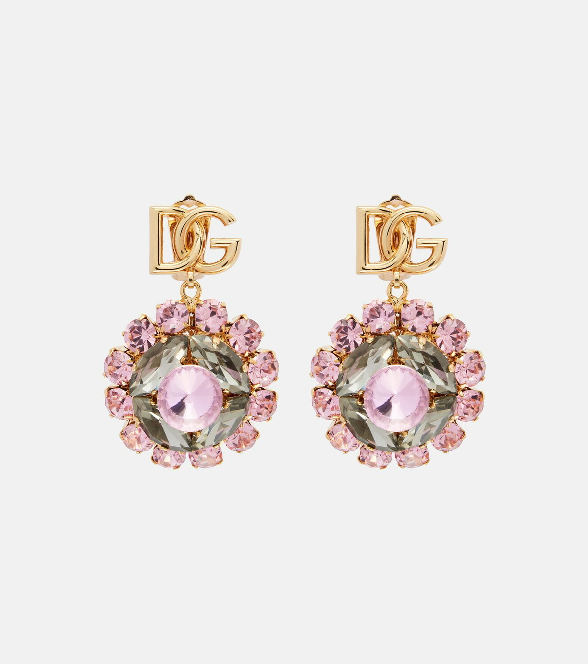 Dolce&Gabbana Re-Edition DG embellished clip-on earrings