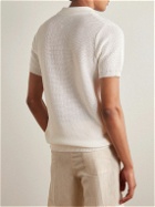 Richard James - Open-Knit Cotton Polo Shirt - White