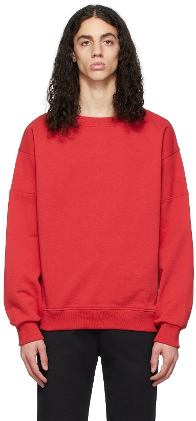 Photo: Balmain Red Logo Sweatshirt