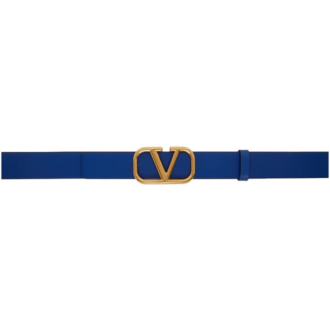 Photo: Valentino Blue Valentino Garavani VLogo Belt