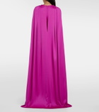 Alex Perry Caped satin gown