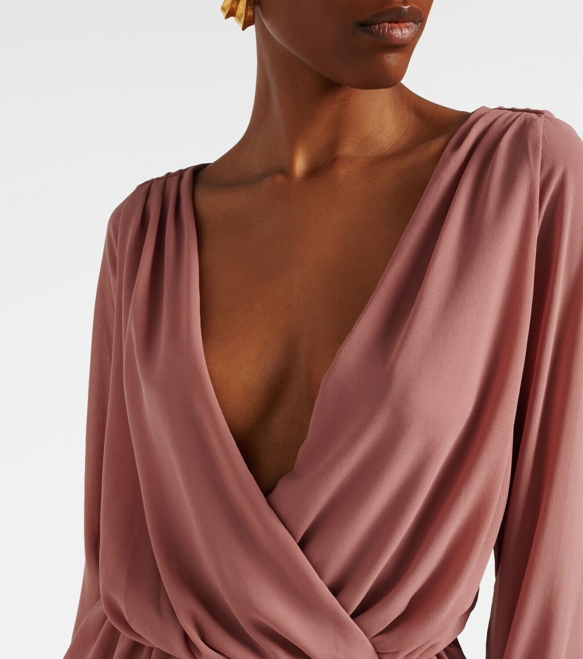 Bananhot Giselle asymmetric tiered maxi dress