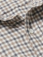 Purdey - Club Checked Cotton-Flannel Shirt - Gray