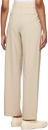 Theory Beige Pleated Trousers