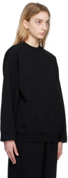 SKIMS Black SKIMS Boyfriend Fleece Crew Neck Sweatshirt