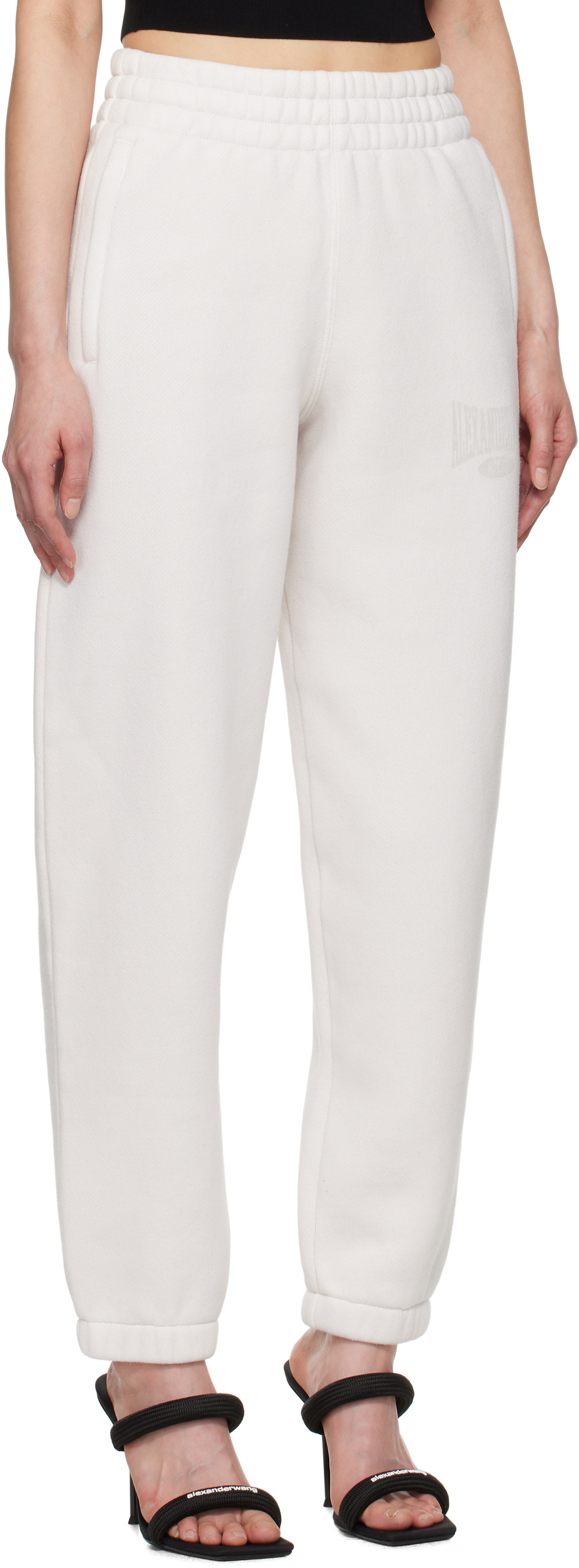 alexanderwang.t Off-White Logo Lounge Pants
