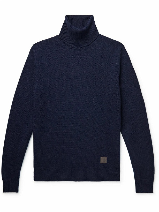 Photo: Tod's - Virgin Wool and Cashmere-Blend Rollneck Sweater - Blue