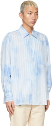 Doublet Blue Bleached Gauze Shirt