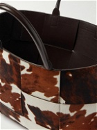 Bottega Veneta - Large Leather-Trimmed Intrecciato Printed Calf Hair Tote
