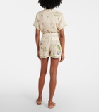 Agua by Agua Bendita Rommy floral linen Bermuda shorts