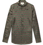 Gucci - Printed Twill Shirt - Men - Green