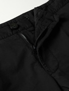 Stone Island - Straight-Leg Logo-Appliquéd Cotton-Blend Twill Cargo Shorts - Black