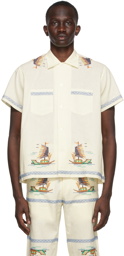 Bode SSENSE Exclusive Off-White Limited Edition Sailboat Shirt