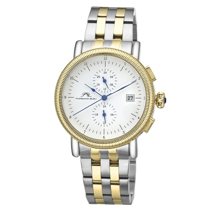 Photo: Porsamo Bleu Valor Chronograph White Dial Mens Watch 1381CVAS