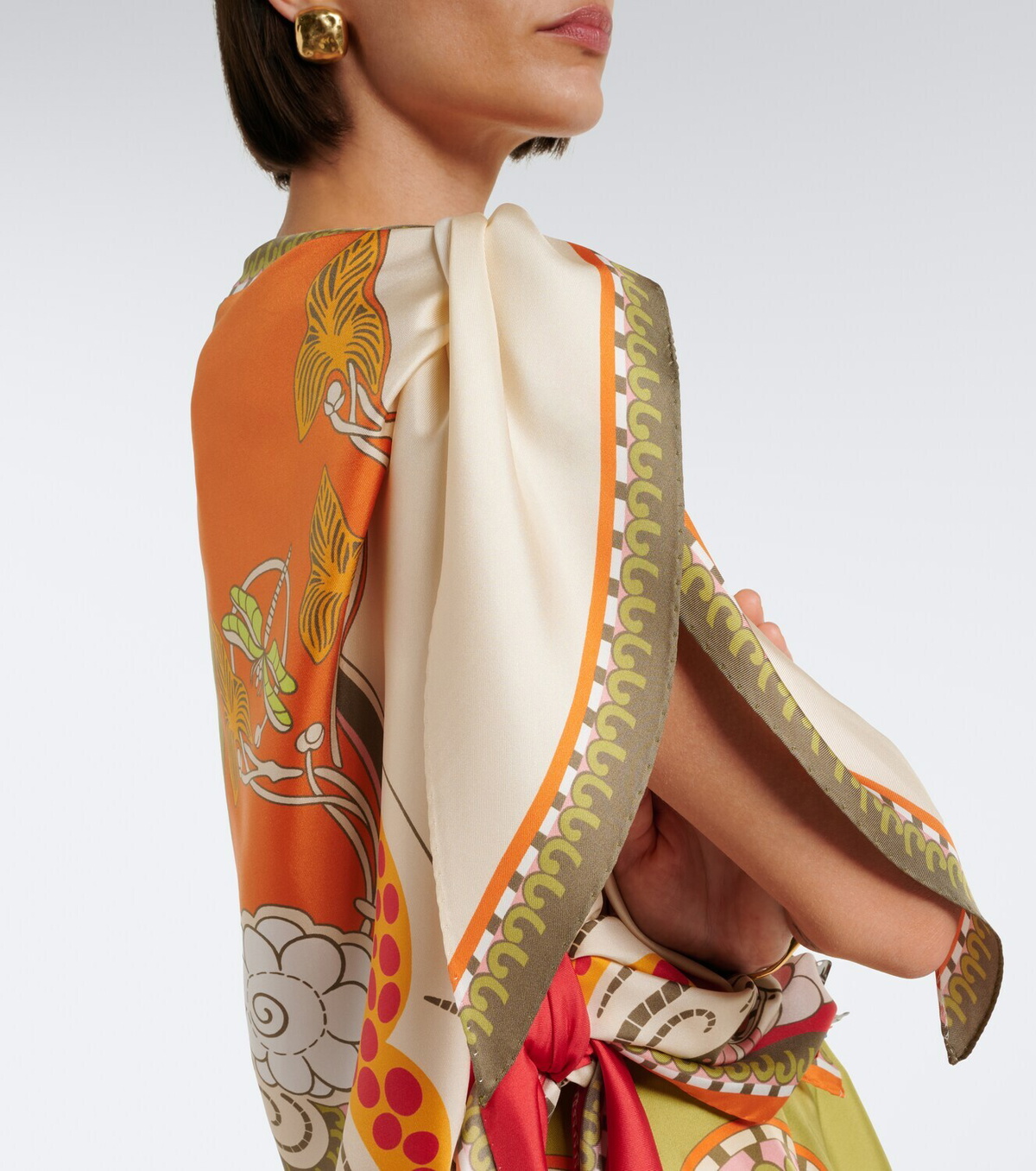 La DoubleJ Full-On printed silk twill top