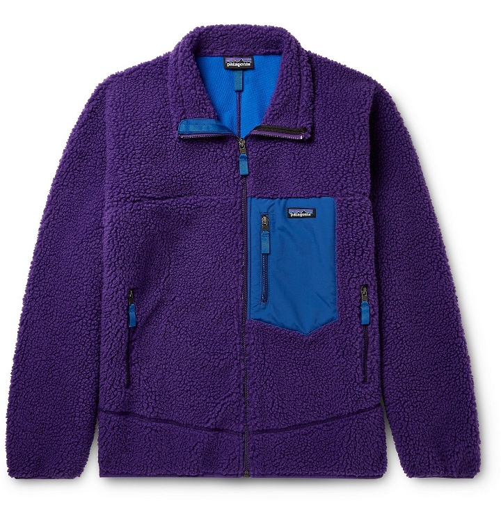 Photo: PATAGONIA - Classic Retro-X Shell-Trimmed Fleece Jacket - Purple