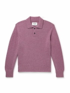 Corridor - Baby Alpaca-Blend Polo Sweater - Purple
