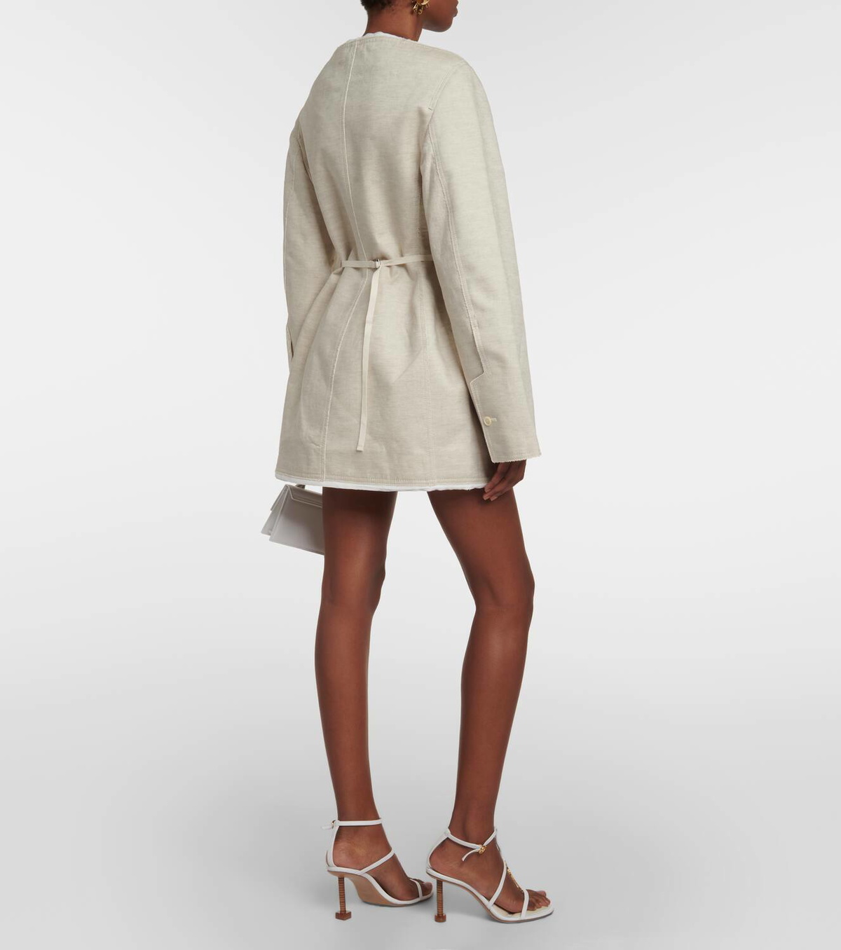【JACQUEMUS】Peplo ミニドレス Jacquemus The Peplo Mini Dress | Yellow | FARFETCH