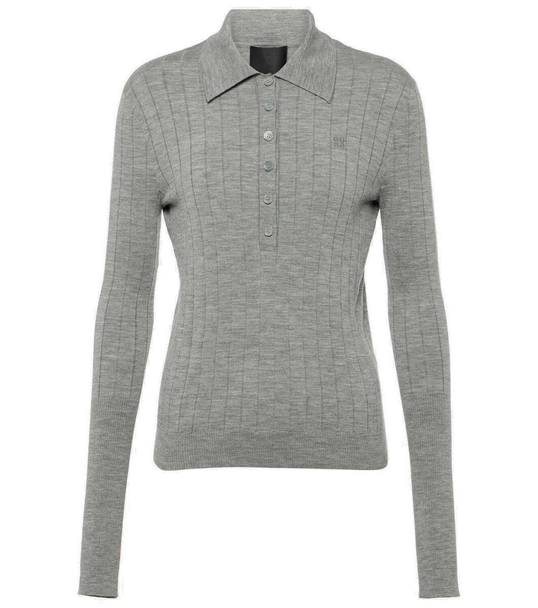 Givenchy Ribbed-knit wool-blend polo sweater Givenchy