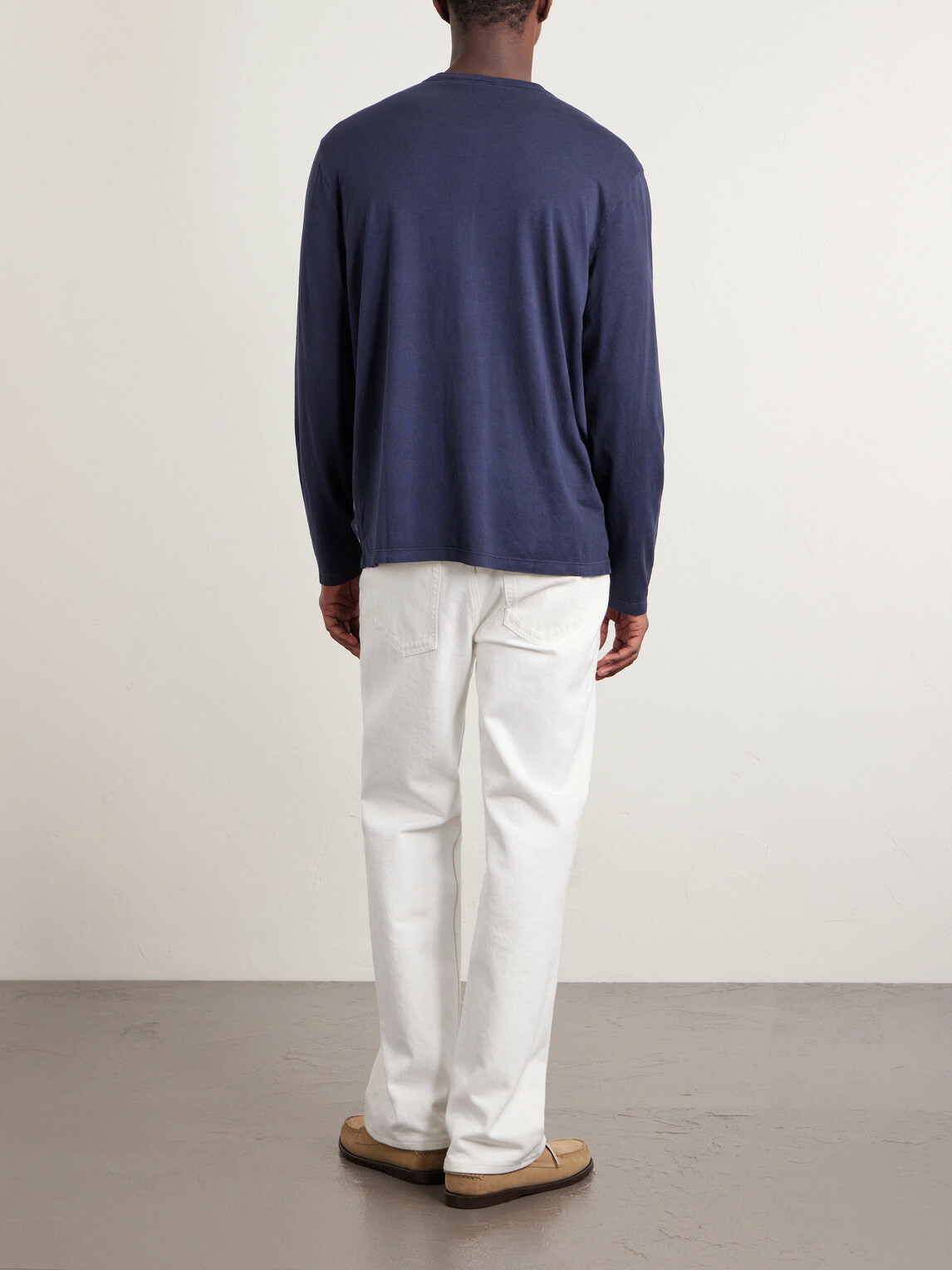 Hartford - Garment-Dyed Lyocell and Cotton-Blend Jersey Henley Shirt - Blue